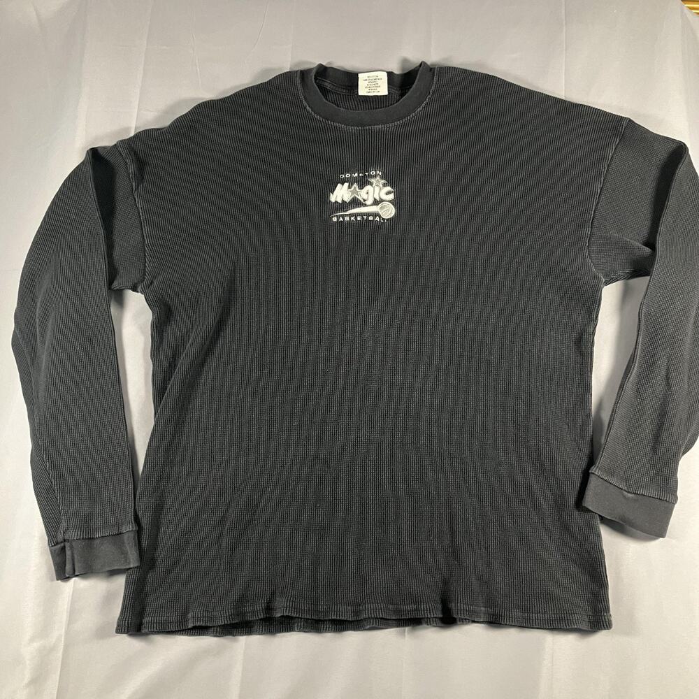 Compton Magic‎ Basketball Shirt Mens 3XL Black Long Sleeve Crewneck USA JK Star